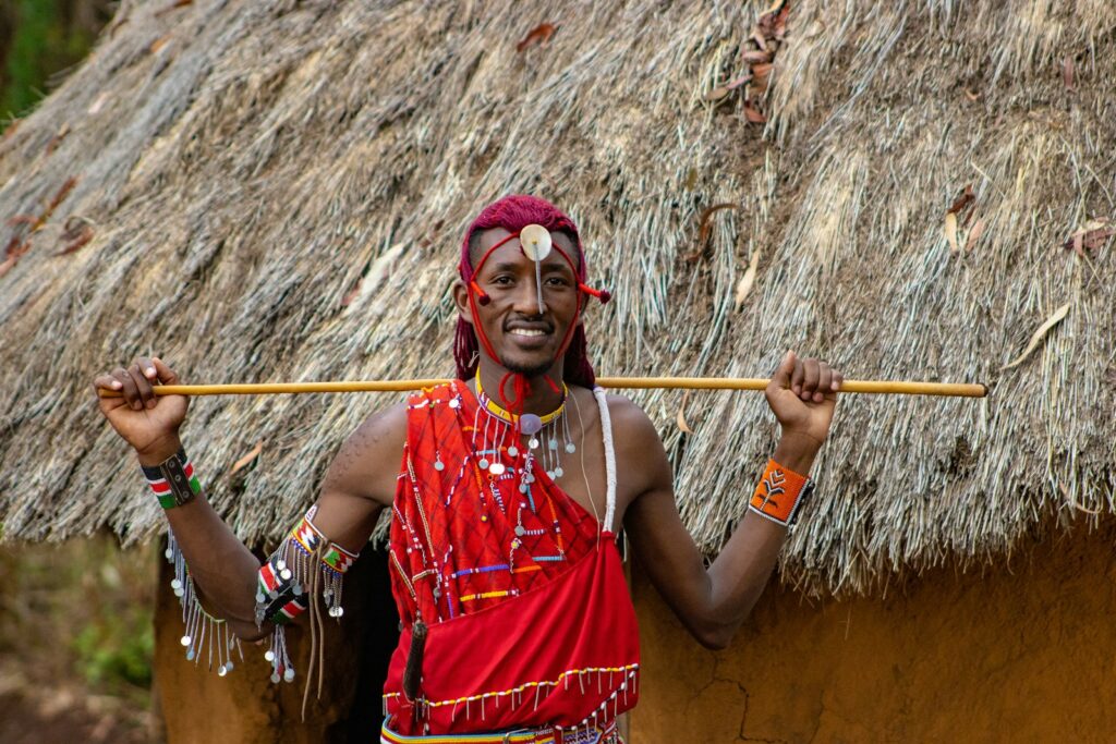 Which excerpt from "the beginnings of the maasai” is the best example of a feature found in myths?